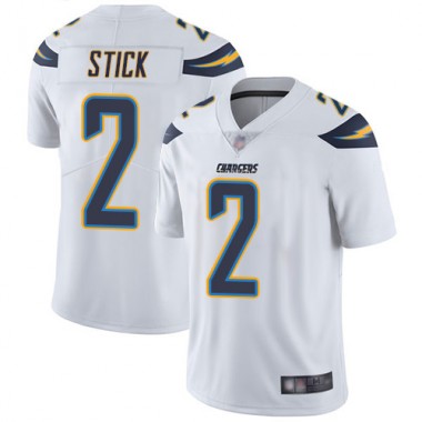 Los Angeles Chargers NFL Football Easton Stick White Jersey Youth Limited #2 Road Vapor Untouchable->los angeles chargers->NFL Jersey